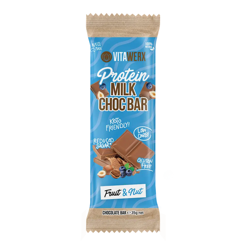 Protein Milk Chocolate Bar - Fruit & Nut (35g)