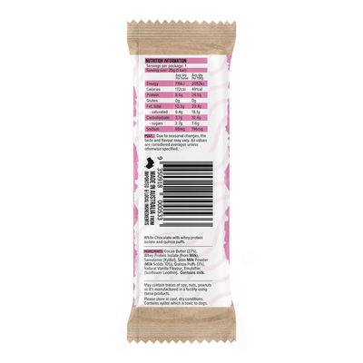 Protein White Chocolate Bar - Quinoa Puff (35g)