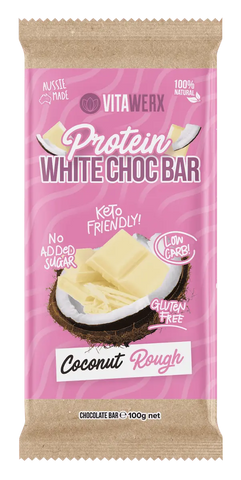 Protein White Chocolate Bar - Coconut Rough (100g)