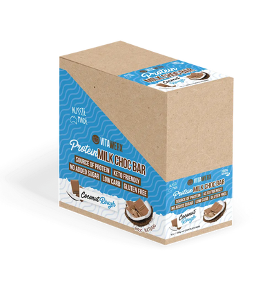 Protein Milk Chocolate Bar - Coconut Rough (100g)