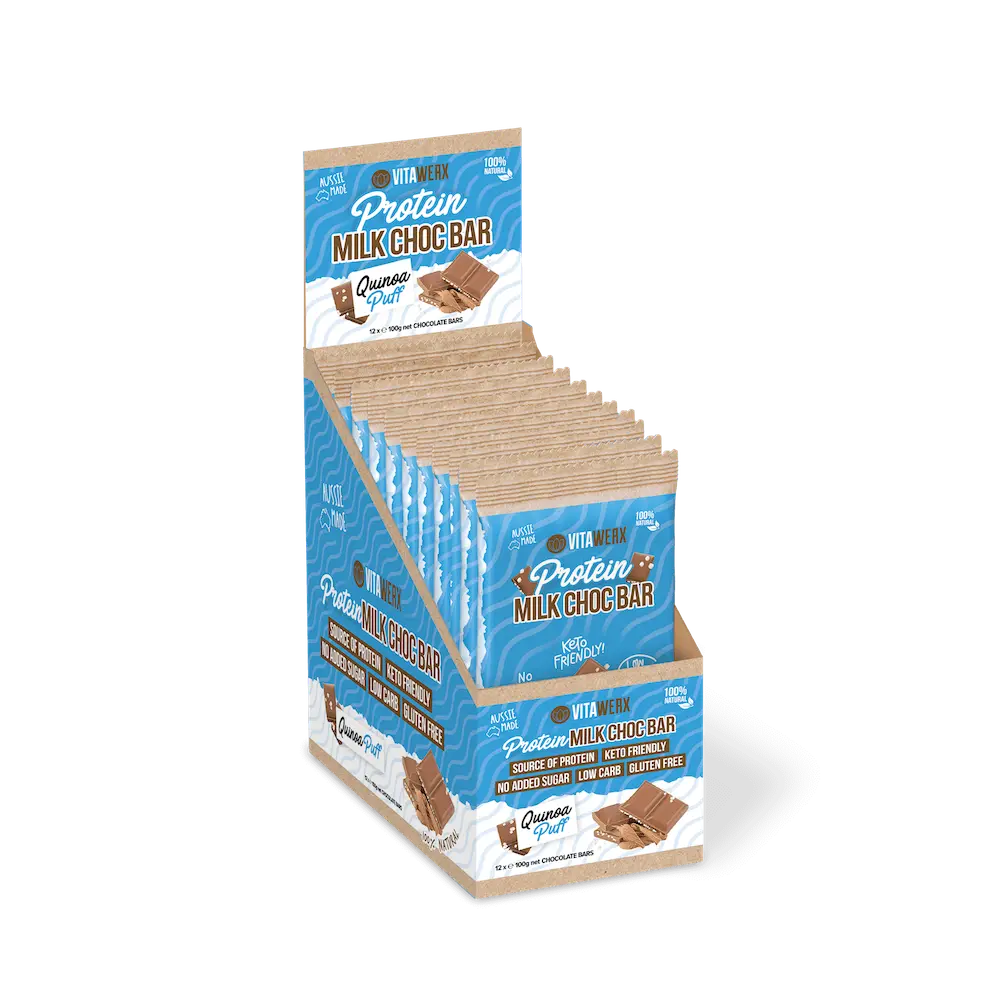Protein Milk Chocolate Bar - Quinoa Puff (100g)