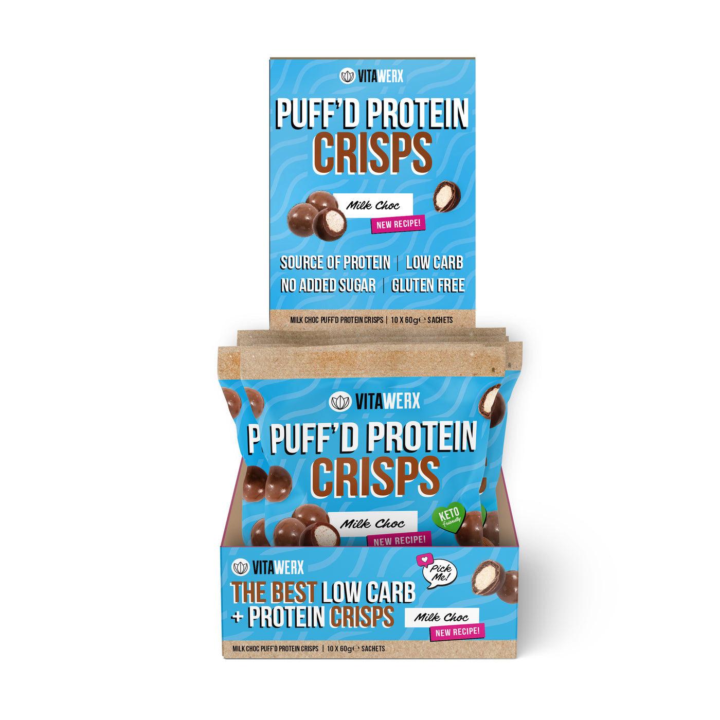 Milk Choc Puff'd Protein Crisps (60g)