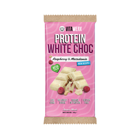 White Choc Raspberry Macadamia (100g)