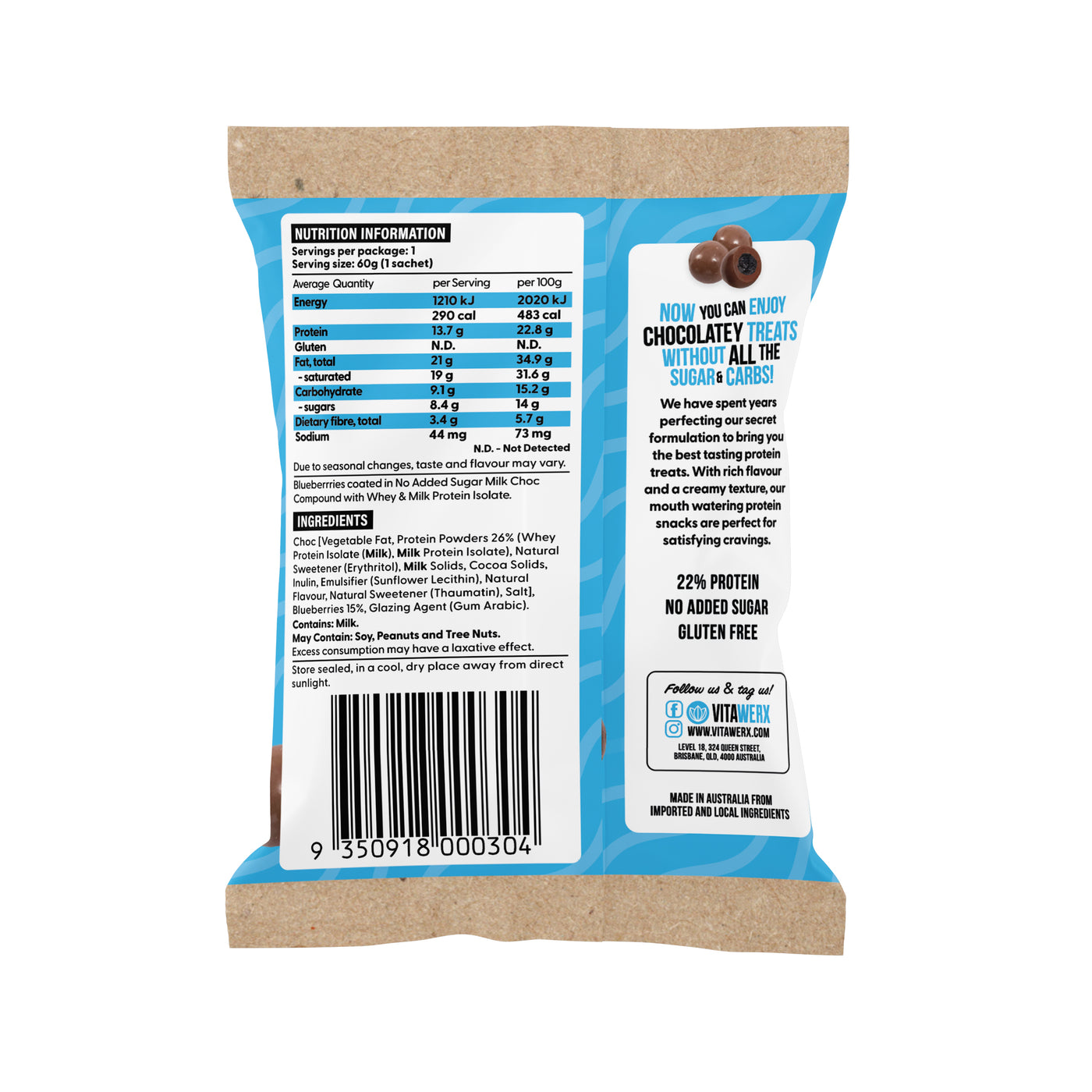 Milk Choc Blueberries(60g)