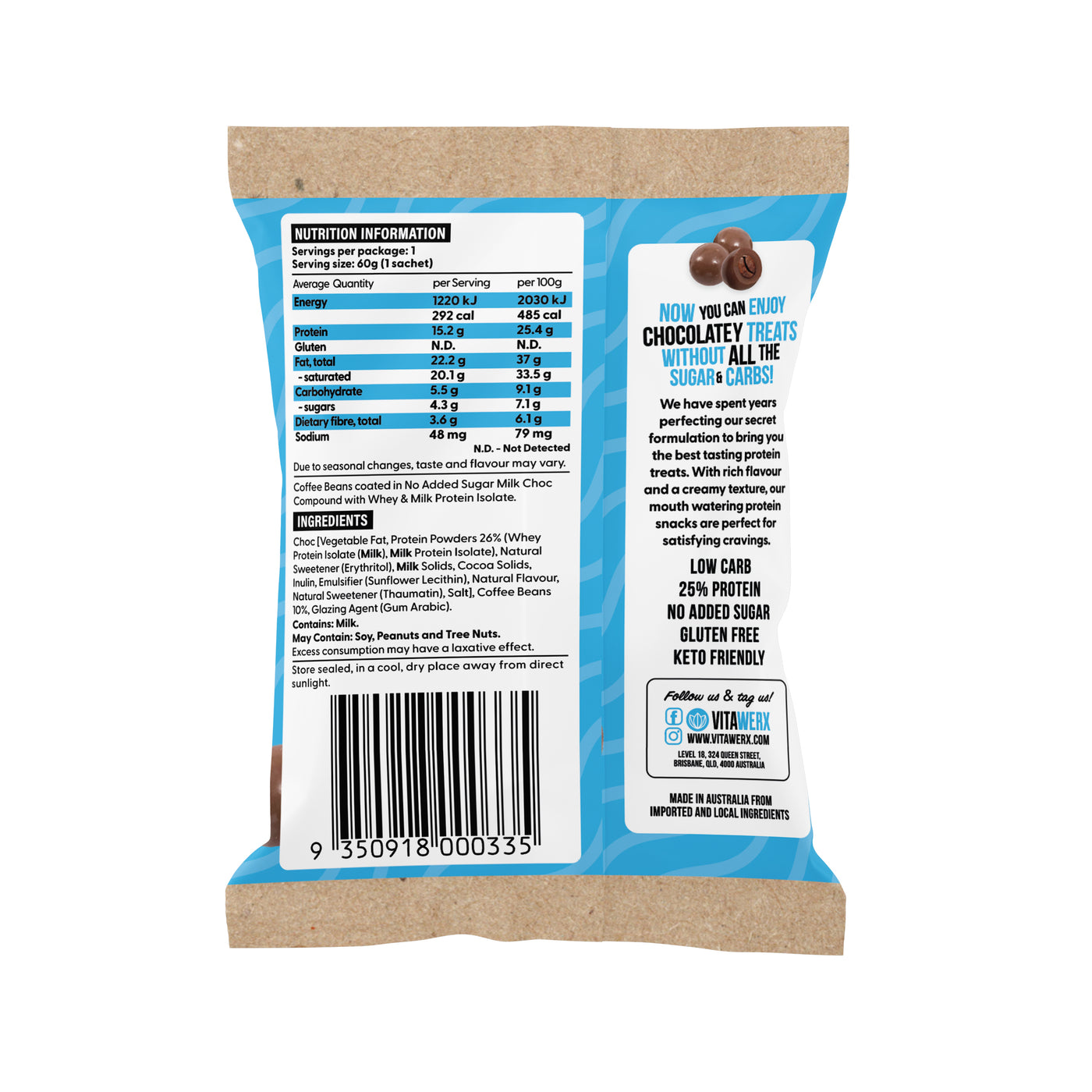 Milk Choc Coffee Beans(60g)