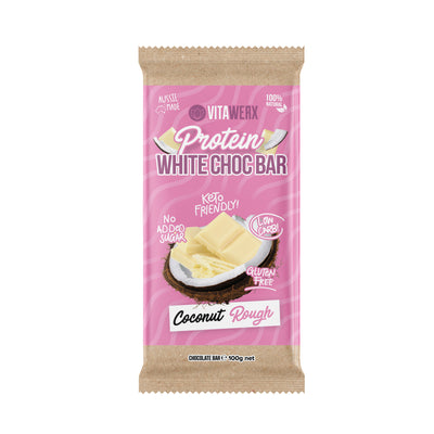 Protein White Chocolate Bar - Coconut Rough (100g)